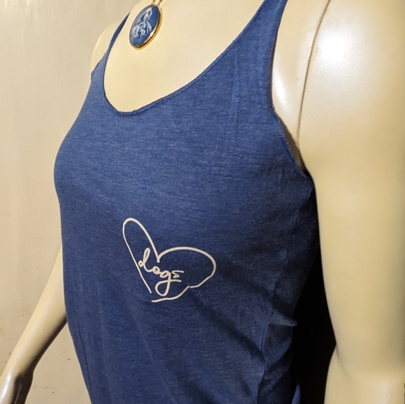 Love dogs Next Level brand tank top athletic gym unique blue running light - Picture 2 of 6